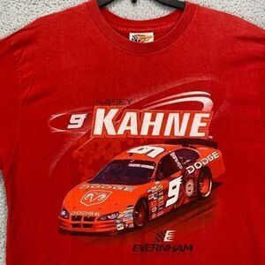 Kahne Budweiser T-Shirt Adult XL‎ Red Kasey Double Sided Tee Mens Winners Circle